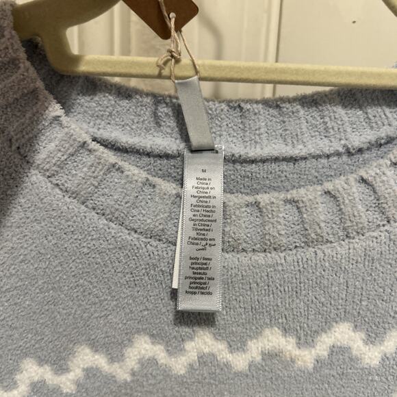 Skims Cozy Crewneck Pullover Sweater Size M NWT In Blue Heart - Picture 4 of 5
